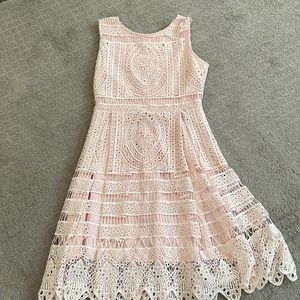 Cupcakes and Cashmere Blush Crochet Dress